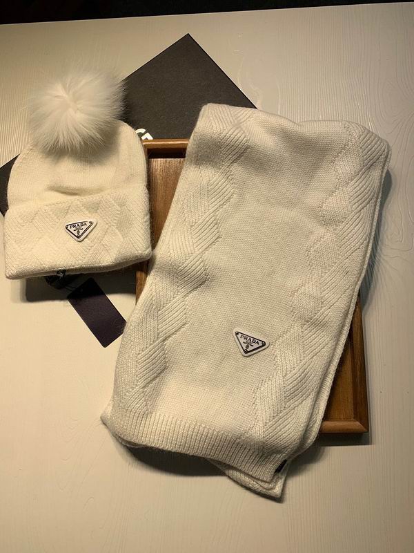 Prada Beanie Set ID:202111a218